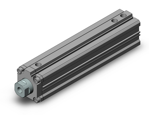 <h2>RZQ, 3 Position Cylinder (Standard Strokes Only)</h2><p><h3>3 position cylinder series RZQ provides intermediate stop mechanism. 2 intermediate strokes are possible with only a small extension in total length. First stage stroke can be specified without changing the overall length. High accuracy is achieved by an intermediate stop method of pressing metallic components against each other. A tube rod with a large bore which is 70% the piston diameter is used to withstand lateral load. Wide variations of mountings are available.<br>- </h3>- 3 position cylinder w/intermediate stopper mechanism<br>- 2-stage stroke enabled with a small increase in length<br>- Repeatability in intermediate stop positioning:  0.02 or less<br>- First-stage stroke can be freely specified<br>- Wide variations in mounting<br>- <p><a href="https://content2.smcetech.com/pdf/RZQ.pdf" target="_blank">Series Catalog</a>