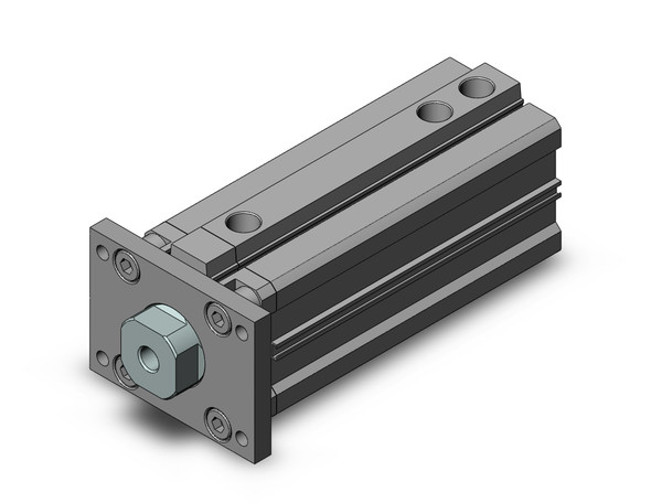 <h2>RZQ, 3 Position Cylinder (Standard Strokes Only)</h2><p><h3>3 position cylinder series RZQ provides intermediate stop mechanism. 2 intermediate strokes are possible with only a small extension in total length. First stage stroke can be specified without changing the overall length. High accuracy is achieved by an intermediate stop method of pressing metallic components against each other. A tube rod with a large bore which is 70% the piston diameter is used to withstand lateral load. Wide variations of mountings are available.<br>- </h3>- 3 position cylinder w/intermediate stopper mechanism<br>- 2-stage stroke enabled with a small increase in length<br>- Repeatability in intermediate stop positioning:  0.02 or less<br>- First-stage stroke can be freely specified<br>- Wide variations in mounting<br>- <p><a href="https://content2.smcetech.com/pdf/RZQ.pdf" target="_blank">Series Catalog</a>