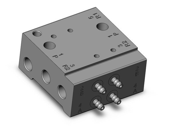 SMC SS0755-02V3C-R 3 port solenoid valve plug lead base mount bar manifold