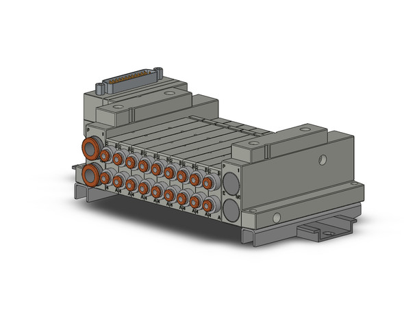 SMC SS5V1-10FD1-09D-N1-D 5 Port Solenoid Valve Manifold