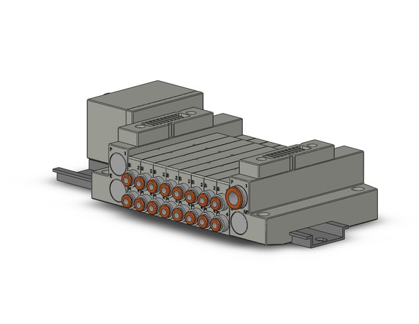 SMC SS5V1-W16CD-08US-N3 5 Port Solenoid Valve Manifold