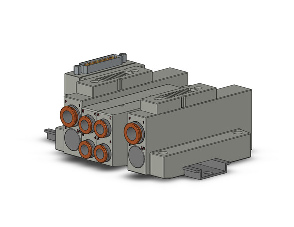 SMC SS5V2-16FD1-03BS-C8 Ss5V 03 Station Manifold, Cassette Base