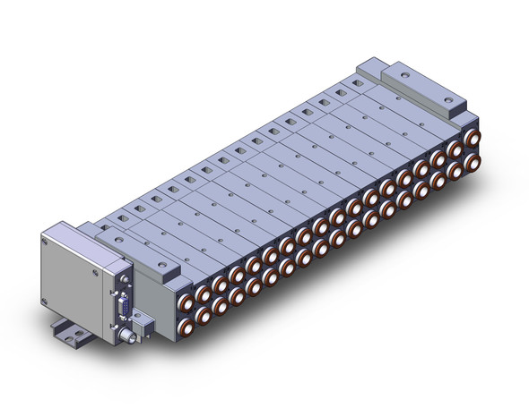 SMC SS5V3-W10S1EAND-16B-N11-D17 Ss5V 16 Station Manifold, Tie-Rod Base