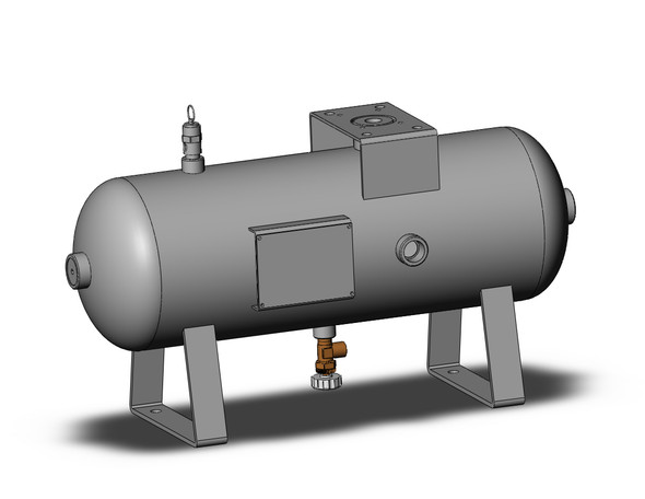 SMC VBAT10S1-EV-X105 Asme/Crn Air Tank, 10L Ss Pt Thread