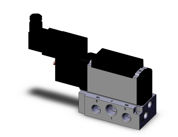 SMC VFR3140-5DZC-03 4/5 port solenoid valve valve, 2pos/sgl, non plug-in