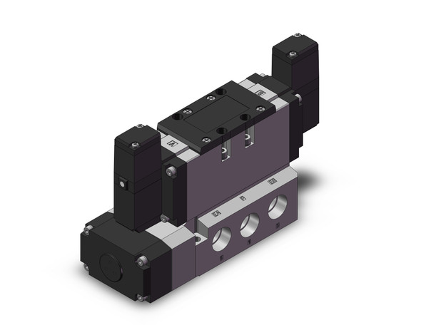 SMC VFR5301-5F-04N 4/5 port solenoid valve valve, 2pos/cc, plug-in