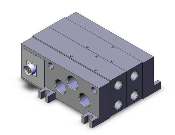 SMC VV5FS3-01CD-021-03T 2 Sta. Mfld, Plug-In W/ Multi-Connector