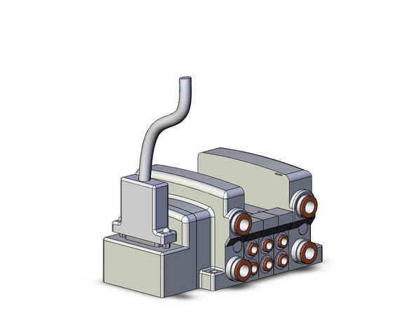 <h2>VV5QC21-F, 2000 Series, Base Mounted Manifold, Plug-in, D-sub Connector</h2><p><h3>The VQC series has five standard wiring packages bringing a world of ease to wiring and maintenance work, while the protective enclosures of three of them conform to IP67 standards for protection from dust and moisture. The use of multi-pin connectors to replace wiring inside manifold blocks provides flexibility when adding stations or changing manifold configuration. The VQC series has outstanding response times and long life.<br>- </h3>- Base mount plug-in manifold for VQC2000 valves<br>- Conforms to IP40<br>- 25 pin D-sub connector that conforms to MIL standards<br>- Maximum 24 stations available as standard<br>- Optional DIN rail mount<br>- 18 port sizes available<br>- <p><a href="https://content2.smcetech.com/pdf/VQC1_2000.pdf" target="_blank">Series Catalog</a>