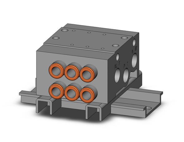 SMC VV5QZ15-03N7TC-D0R 4/5 port solenoid valve vqz1000 base mounted manifold