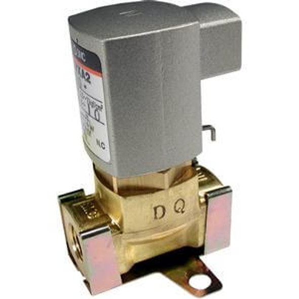 <h2>VXA21/22 Single Unit, Direct Air Operated 2 Port Valve</h2><p><h3>Direct air operated, 2 port valve series VXA can be used with a wide variety of fluids. Two body materials are offered: brass (C37) and stainless steel. Pilot port size is 1/8 inch. Flow rate ranges from Cv of 0.38 to 2.8.<br>- </h3>- Direct air operated 2 port valve<br>- Proper selection of body and sealing materials permits application of a wide variety of fluids<br>- Valve body available in N.C. or N.O.<br>- Port size : 1/8 to 1/2 inch<br>- Pilot pressure: 0.25 to 0.7 MPa<p><a href="https://content2.smcetech.com/pdf/VXA.pdf" target="_blank">Series Catalog</a>