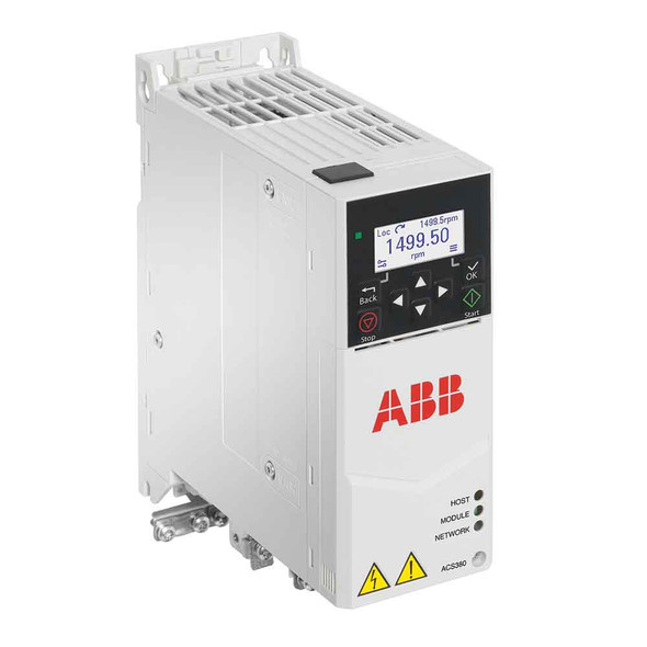 ABB ACS380-040S-02A4-1 ACS380 AC Drive, 1~240V In, 0.33HP, 1.8A, Type OPEN/IP20