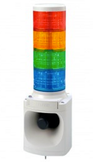 Patlite Signal Tower with Horn LKEH-402FEUL-RYGB