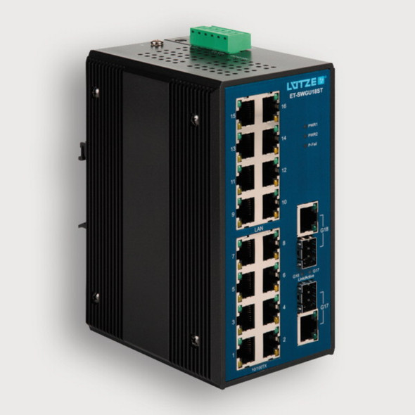 Lutze 772014 ethernet switch 16+2g gbe