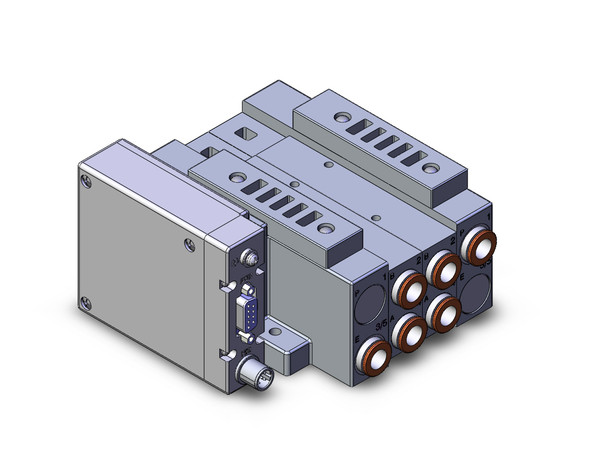 SMC SS5V3-W10S1EAND-02BS-N11 4/5 port solenoid valve ss5v 02 station manifold, tie-rod base