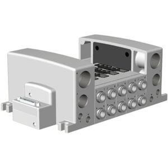 SMC VV5QC41-0803FFD0 4/5 port solenoid valve vqc manifold