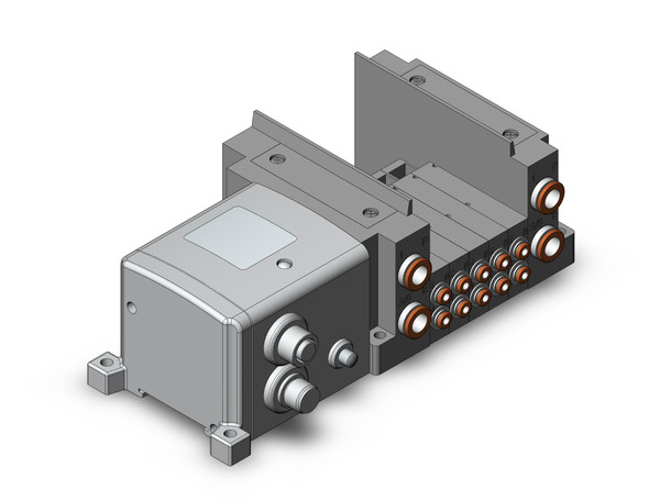 SMC SS5Y3-10SZE-05B-N1 4/5 port solenoid valve ss5y3 5 sta manifold base