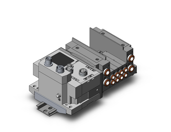 SMC SS5Y3-10S6ZE2-04B-C6D 4/5 port solenoid valve ss5y3 4 sta manifold base