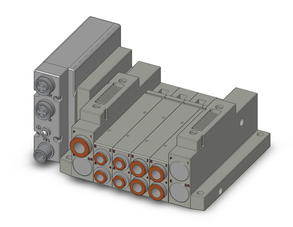 SMC SS5V2-W10S1EAND-04DS-N7 4/5 port solenoid valve ss5v 04 station manifold, tie-rod base