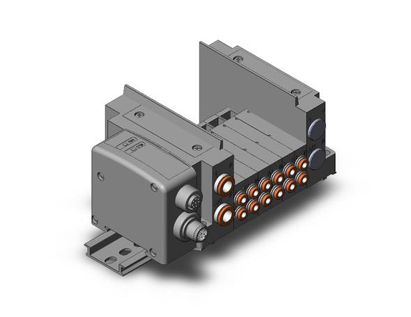 SMC SS5Y3-10SA2-06D-N3D 4/5 port solenoid valve ss5y3 6 sta manifold base