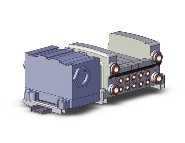 SMC VV5QC21-05C6TD0-D 4/5 port solenoid valve vqc manifold