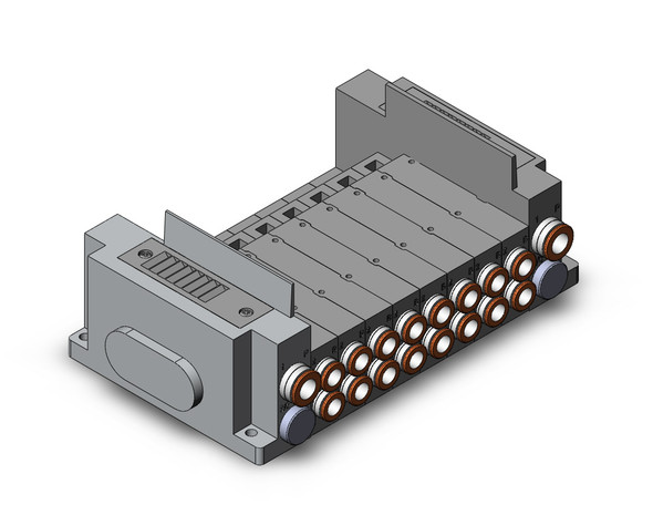 SMC SS5Y5-10S0-08BS-N9AA 4/5 port solenoid valve ss5y5 8 sta manifold base