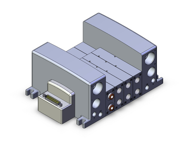 SMC VV5QC41-04N7NFD0 4/5 port solenoid valve vqc manifold