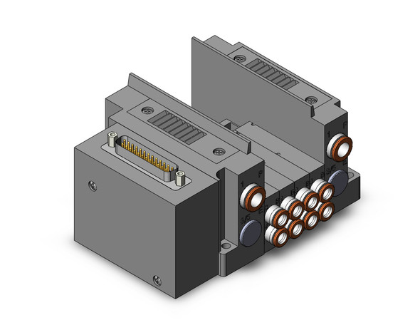 SMC SS5Y3-10FW1-04BS-N7 4/5 port solenoid valve ss5y3 4 sta manifold base