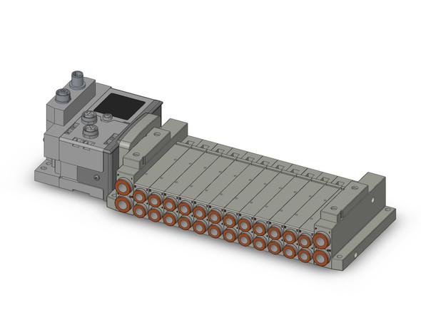 SMC SS5V2-W10S6EA2ND-12B-N9 4/5 port solenoid valve 12 sta. mfld, ex600 series w/ si unit