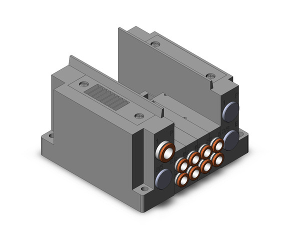 SMC SS5Y3-10S0-04DS-C6 4/5 port solenoid valve ss5y3 4 sta manifold base