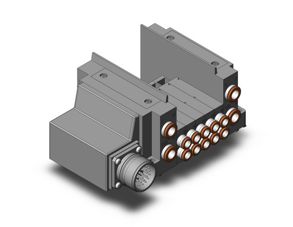 SMC SS5Y3-10M-05B-N7D0 4/5 port solenoid valve ss5y3 5 sta manifold base