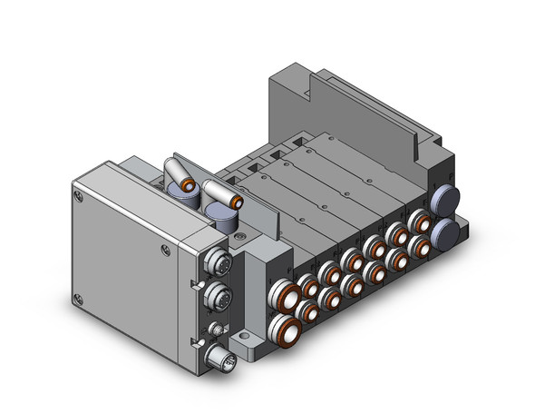 SMC SS5Y5-10SEAN-06DR-C6 4/5 port solenoid valve ss5y5 6 sta manifold base