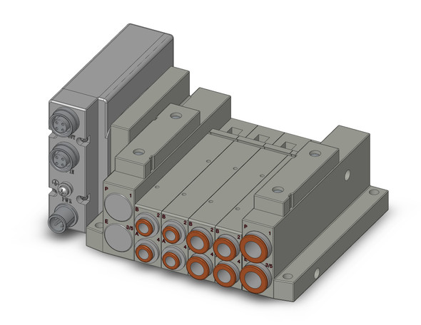 SMC SS5V2-W10S1EBND-04U-C6 4/5 port solenoid valve ss5v 04 station manifold, tie-rod base