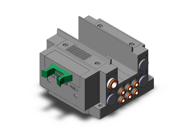 SMC SS5Y3-10PH2-03DS-C4 4/5 port solenoid valve ss5y3 3 sta manifold base