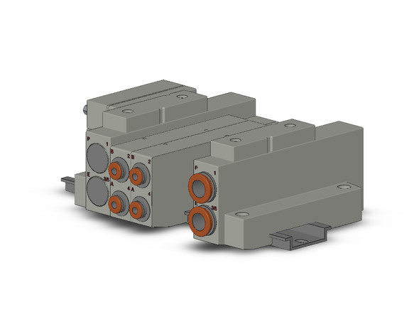 SMC SS5V2-16FD2-04U-C4 4/5 port solenoid valve ss5v 04 station manifold, cassette base