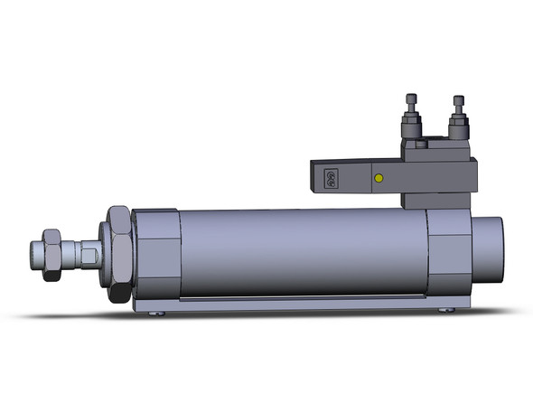 SMC CVM5B40-75-11G round body cylinder w/valve cylinder, valve mounted, dbl acting