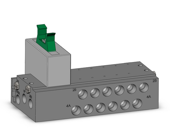 SMC SS5Y3-50PH1-S06D-01T 4/5 port solenoid valve plug-in metal base