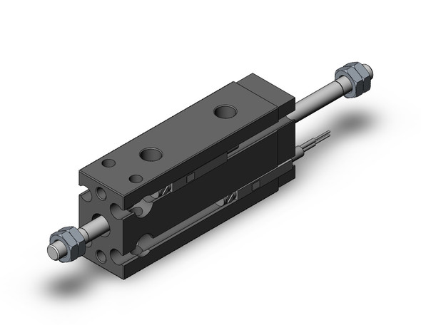 SMC CDUW10-15D-A93 compact cylinder cyl, free mount, dbl rod