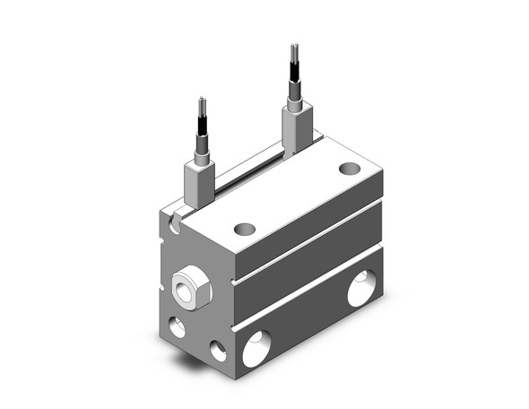 SMC CDUJB20-25D-F8BL compact cylinder cyl, free mount, dbl acting