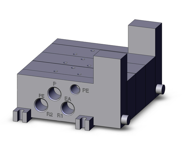 SMC VV5FR2-01FD1-031-02 4/5 port solenoid valve manifold with d-sub connector