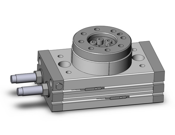 <h2>MSQ*10~200, Rotary Table, Rack &amp; Pinion, Basic &amp; High Precision</h2><p><h3>The MSQ compact rotary table is ideal for material transfer applications. It incorporates load bearings and a mounting face with a rack-and-pinion style rotary actuator. The seven sizes are 10, 20, 30, 50, 70, 100, and 200 with rotational adjustments from 0-190 degrees, and auto switch capability. Additional features include a hollow shaft and direct load mounting possibility.<br>- </h3>- Rack   Pinion style, rotary table-basic type<br>- Seven bore sizes available<br>- Direct load mounting possible<br>- Adjustment from one direction<br>- Auto switch capable<br>- <p><a href="https://content2.smcetech.com/pdf/MSQ.pdf" target="_blank">Series Catalog</a>