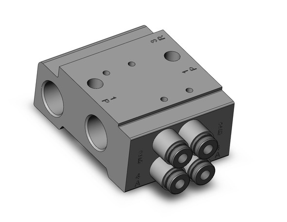 SMC SS0755-02C3C 3 port solenoid valve plug lead base mount bar manifold