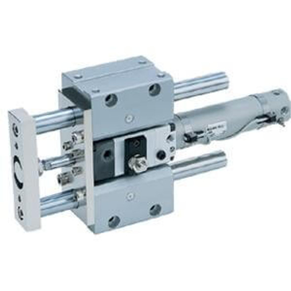 SMC MLGCMB32TN-125-E guided cylinder w/lock mlgc, guide cylinder/fine lock