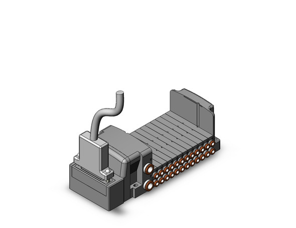 SMC SS0750-12C4C8FD1 3 port solenoid valve plug-in type stacking manifold