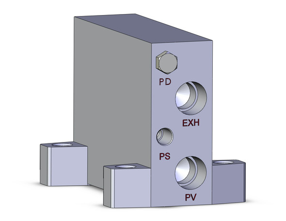 SMC ZZX102-TB vacuum ejector manifold, 2 stations