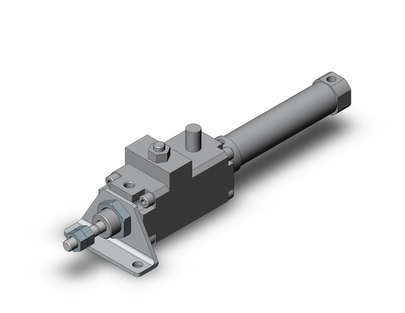 SMC CDLJ2L16-45-E round body cylinder w/lock cyl, rnd body, fine lock