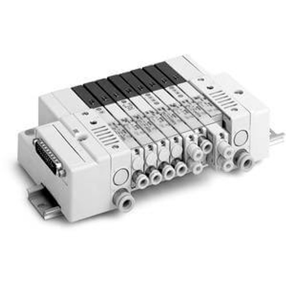 SMC SS5Q23-06FD0-D-Q 4/5 port solenoid valve mfld, plug-in unit
