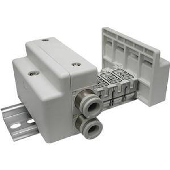 SMC SS5Q14-04C-D-Q 4/5 port solenoid valve mfld, plug lead unit