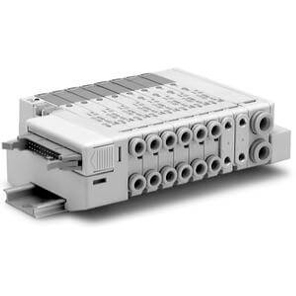 SMC SS5Z3-60PGD2-02U 4/5 port solenoid valve mfld, plug-in w/o power supply