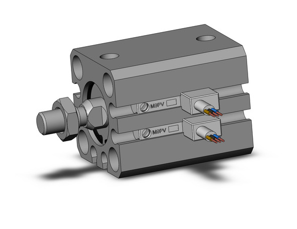 SMC CDQSXB16-15DCM-M9PVL compact cylinder cyl, microspeed, dbl acting