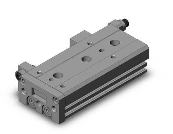 <h2>MXS, Precision Slide Table (Cross Roller Bearings) - Standard Type</h2><p><h3>The MXS is a precision slide table integrated with guides and rails combined with cross roller bearings to isolate the load bearing from the movement of the dual rods and piston seals. Rubber bumpers or shock absorbers stop the slide table and can be paired with a stroke adjuster for precise positioning; available for extend, retract, or both ends in ranges of 0-5 mm, 0-15 mm and 0-25 mm. The end lock option prevents the slide table from dropping in vertical applications, enhancing safety in the event of air pressure loss.<br>- </h3>- Bore sizes: 6, 8, 12, 16, 20, 25 mm<br>- Rubber bumper with stroke adjuster<br>- Shock absorber option<br>- End lock option in the event of air pressure loss<br>- PTFE grease or food grade grease option<br>- RoHS compliant<br>- Auto switch capable<br>- <p><a href="https://content2.smcetech.com/pdf/MXS.pdf" target="_blank">Series Catalog</a>